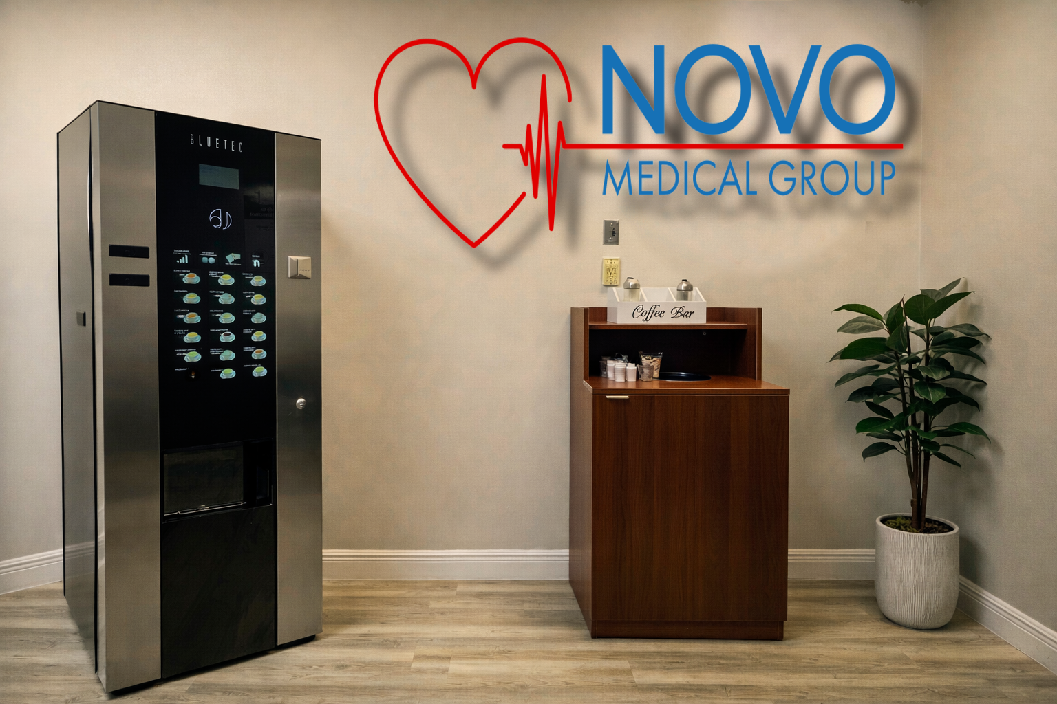 NOVO Medical Group lobby and coffee bar